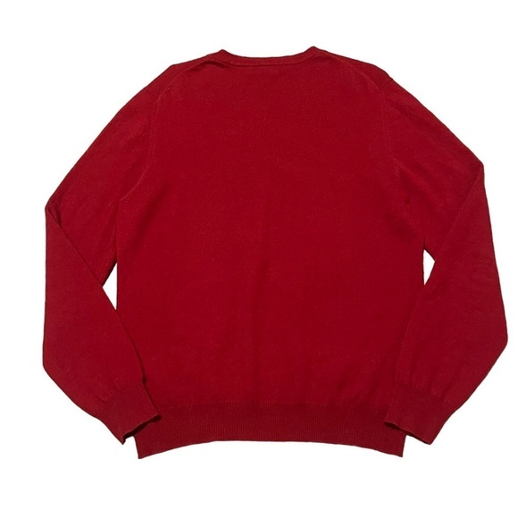 Apt. 9 red 100% cashmere v-neck sweater Christmas Holiday - Picture 2 of 9